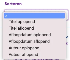 Sorteren van pagina's